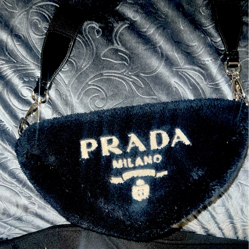 Prada Triangle Terry cloth crossbody